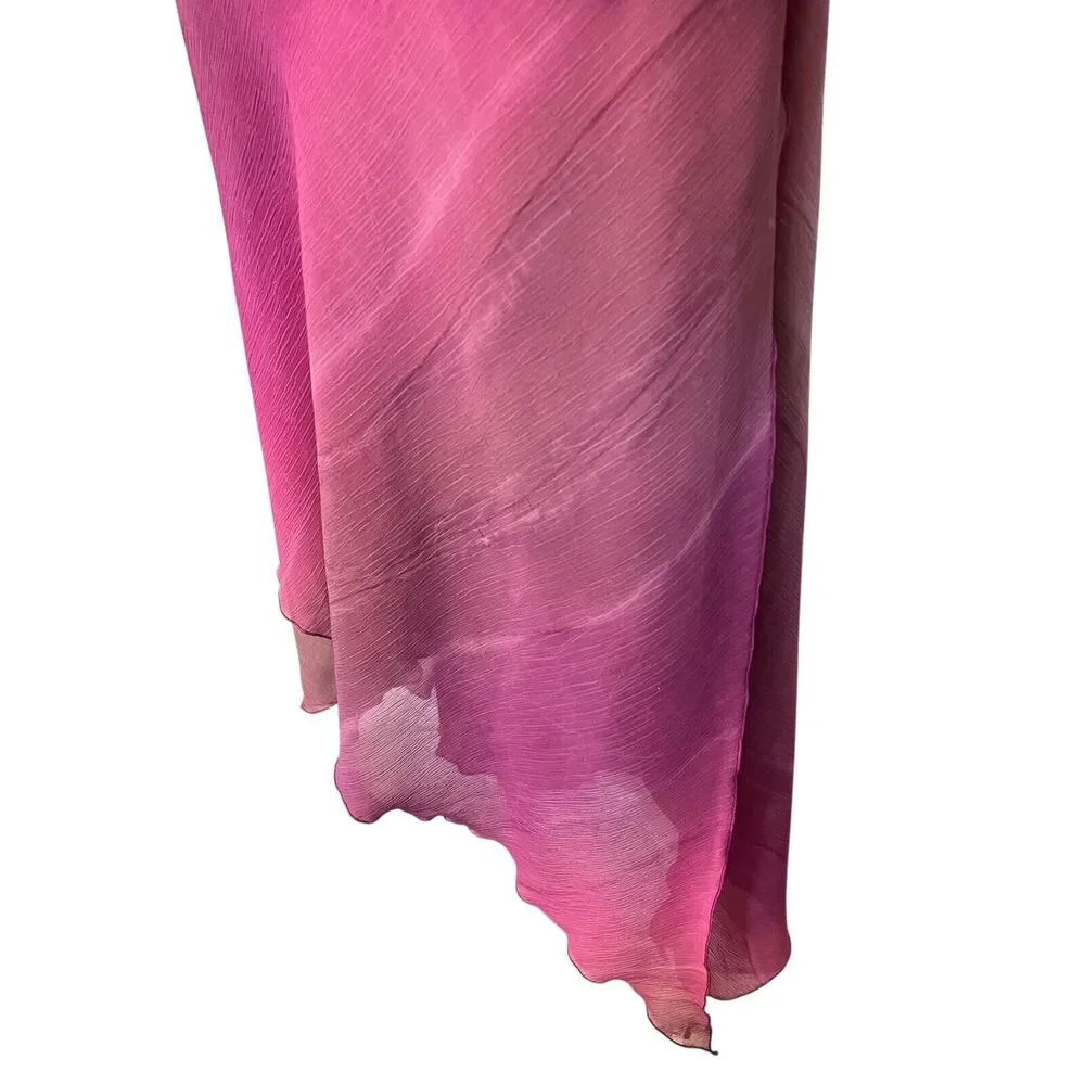 Rapz Womens Sheer Oversized Flowy Lagenlook Top Pull On Skirt Resort Pink sz XL